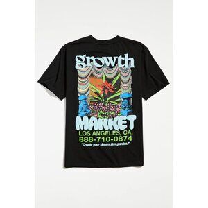 Urban Outfitters Market Growth Market T-Shirt Black Cactus & Zen Garden Print Me